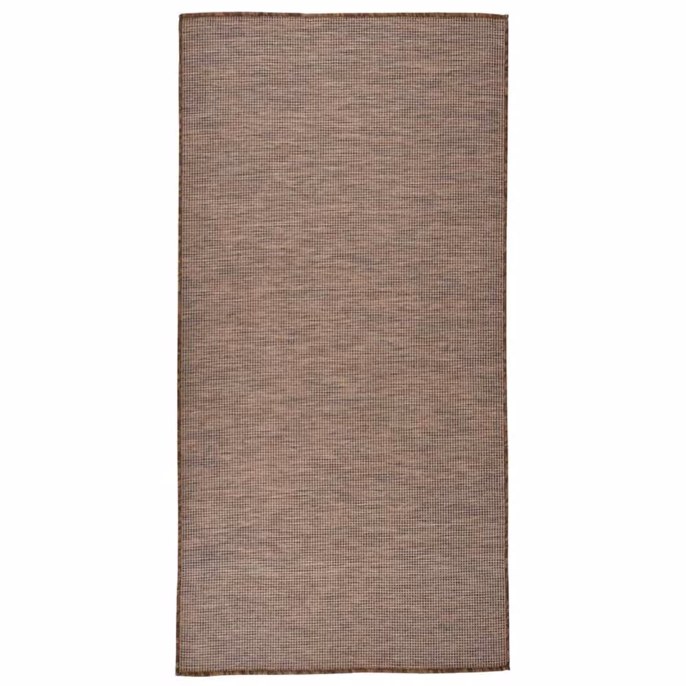 Berkfield Home Brown Flatweave Outdoor Garden Rug, W/D: 100 x 200 cm – 2