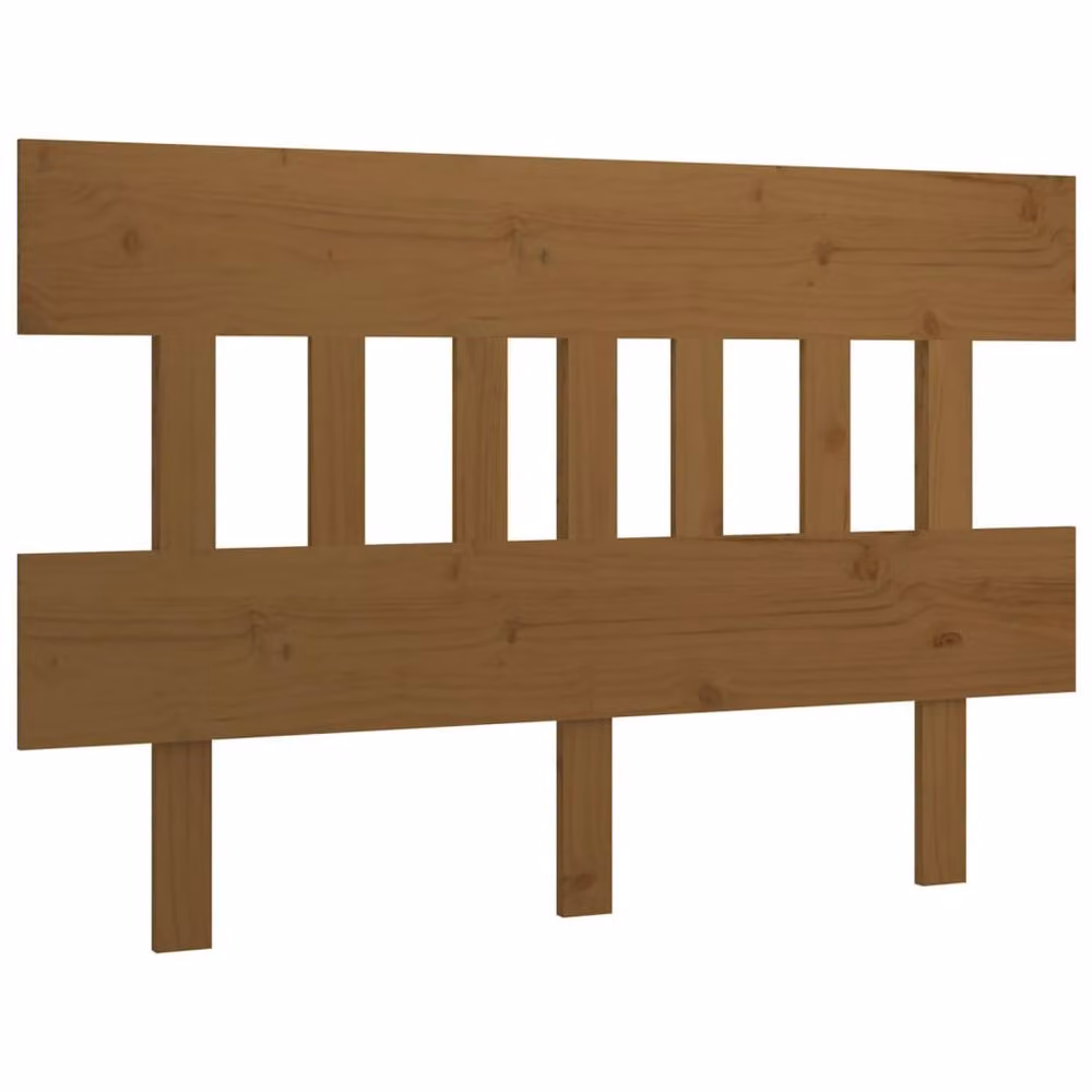 Berkfield Home Beautiful Bed Headboard in Honey Brown Solid Pine Wood, W: 183.5 cm, D: 3 cm, H: 81 cm – 3