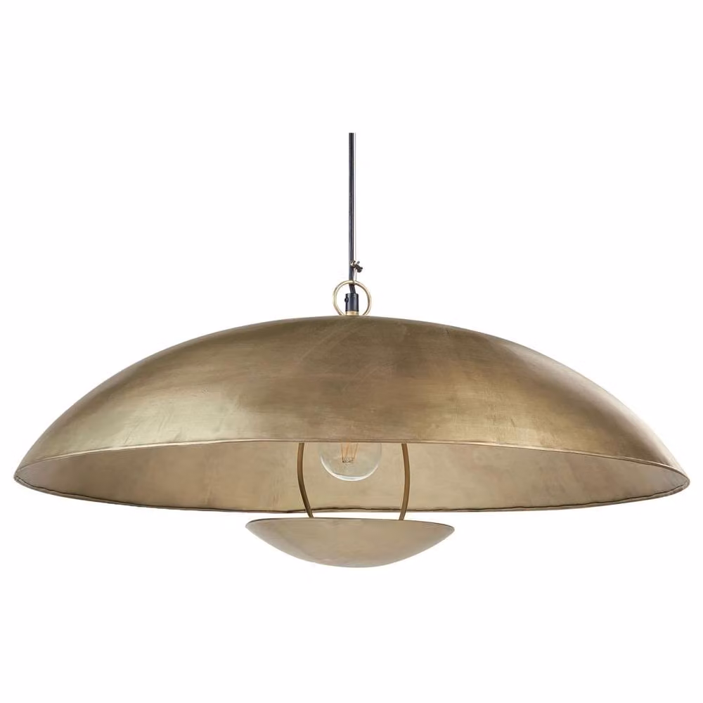 Wyld and Coco Modern Brass Dome Pendant Lamp in Bronze and Gold – 2
