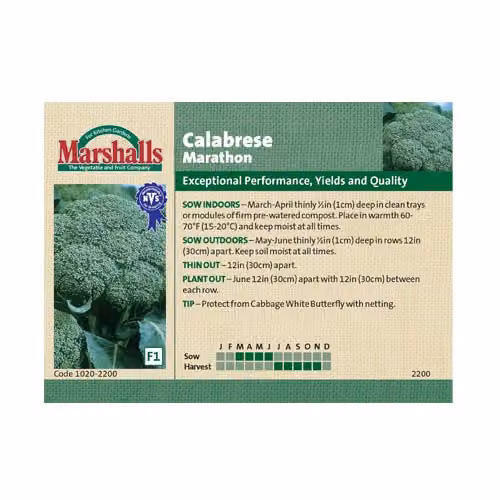 Unwins Calabrese Marathon Green Vegetable Seeds