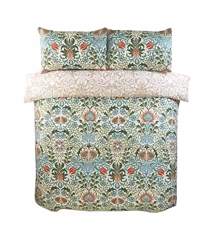 Rapport Home Heritage Floral Microfibre Single Reversible Bedding Set, Multicolour, W/D/H: 90 x 200 cm – 2
