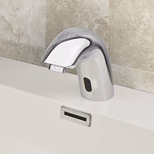 Nes Home Arch Infra-Red Sensor Basin Mono Mixer Tap with TMV Valve in Chrome Silver
