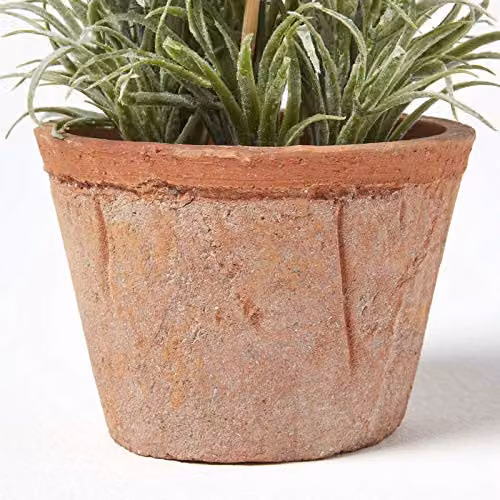 Homescapes Artificial Purple Lavender in a Square Ceramic Terracotta Pot – 2