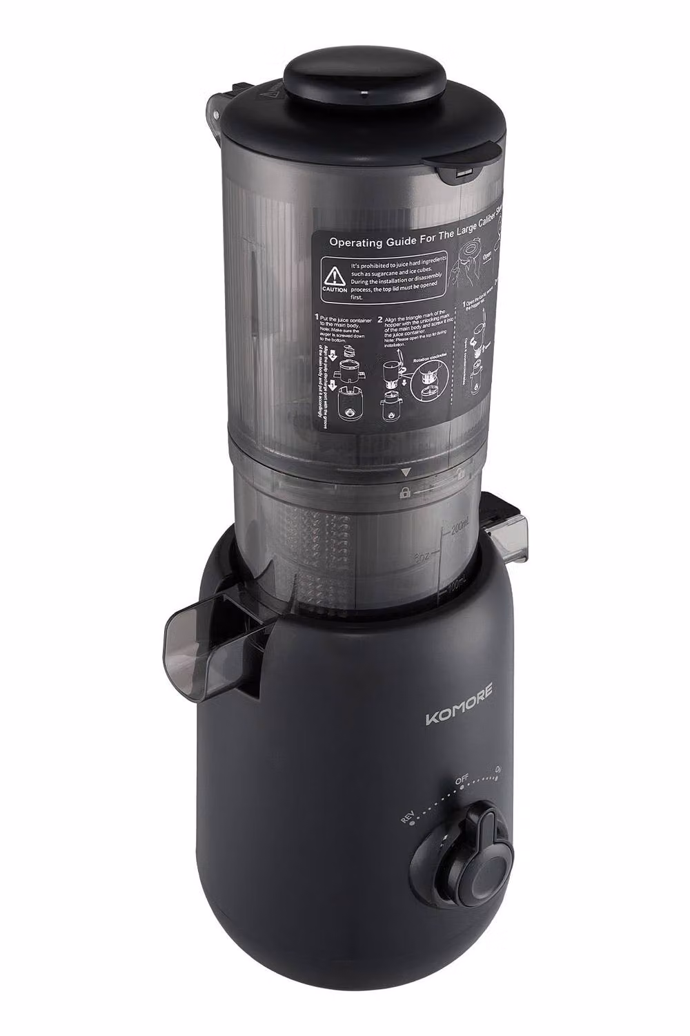 Living and Home 200W Cold Press Slow Masticating Juicer in Black – 3
