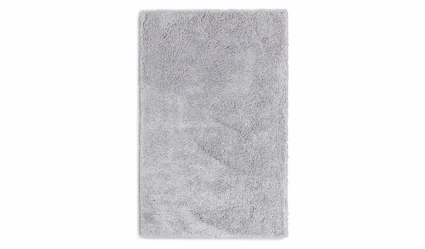 Noodle Plain Grey Shaggy Woven Rug, W: 120 cm, L: 170 cm