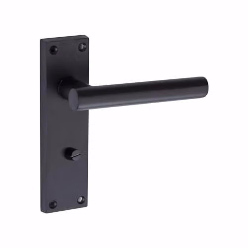 Golden Grace Victorian T-Bar Door Handle and Lock Pack in Matt Black – 2