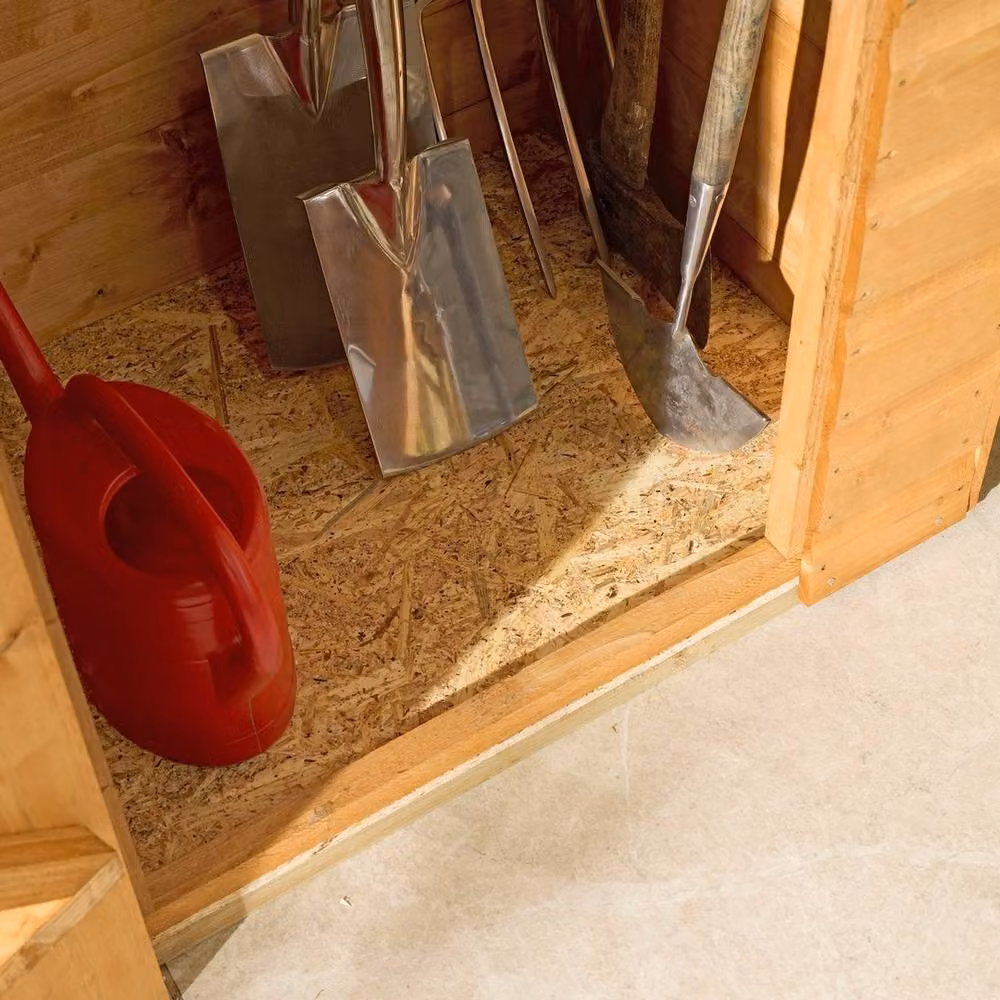Rowlinson Shiplap Apex Tall Store in Brown Wood, W: 99 cm, D: 55.7 cm, H: 191 cm – 2
