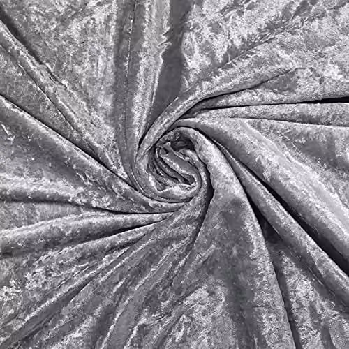 Intimates Luxury Thermal Crushed Velvet Ringtop Curtains in Silver Grey, Width: 167.64 cm, Drop: 137.16 cm – 3