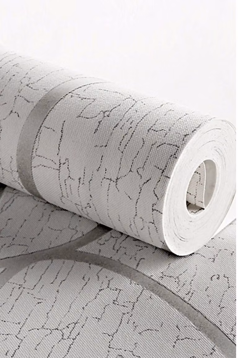 Living and Home Beige 3D Embossed Geometric Wallpaper Roll, Width: 53 cm, Length: 9.5 m