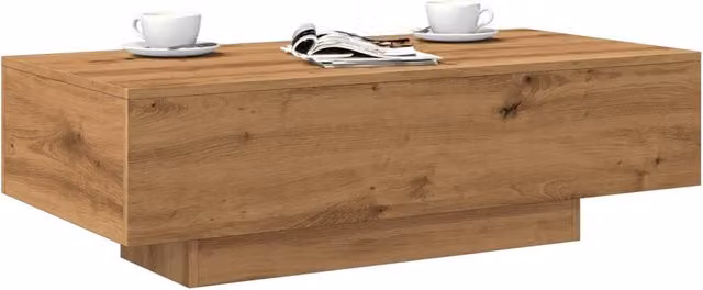 Berkfield Home Artisan Oak Coffee Table in Brown, W/D/H: 100 x 49.5 x 31 cm – 1