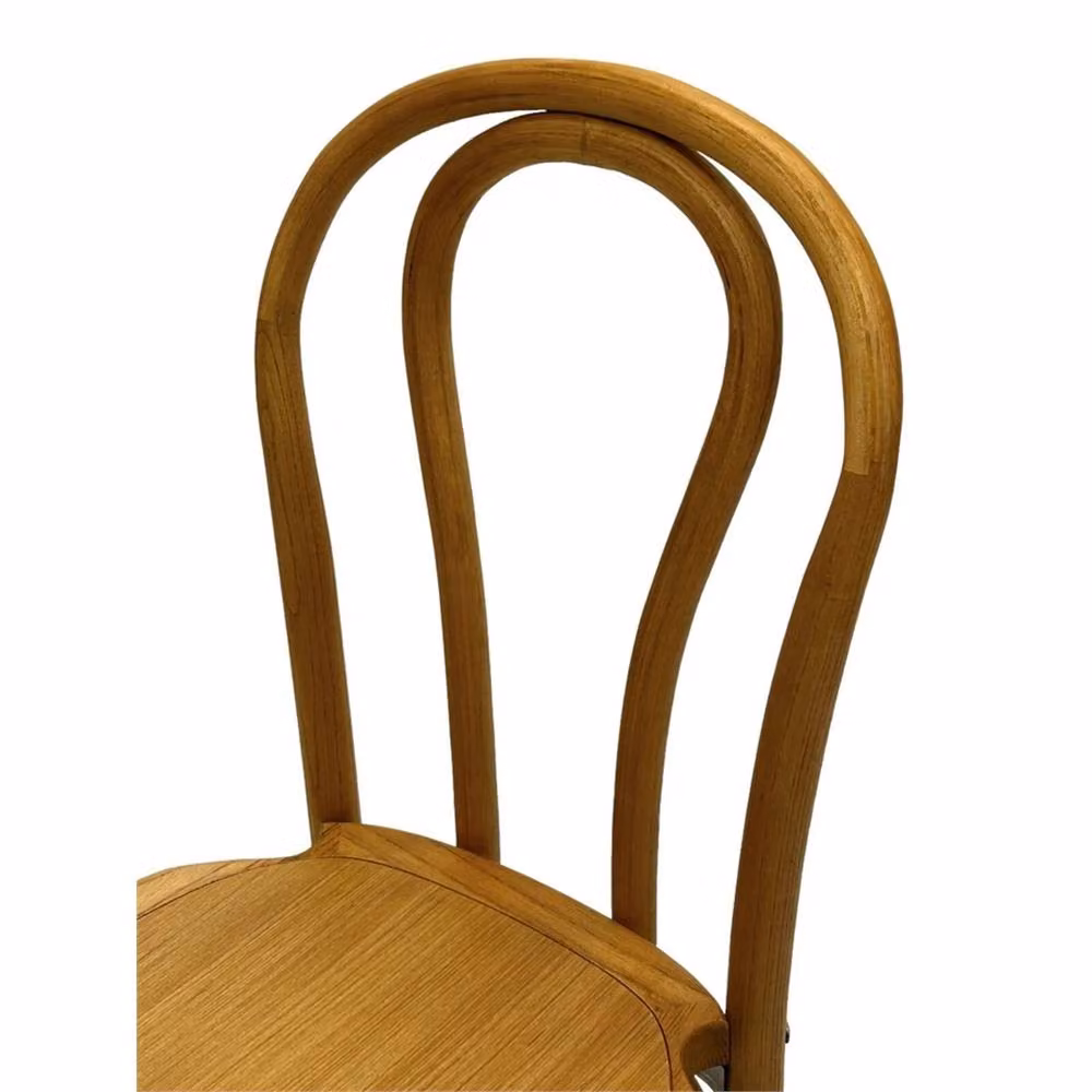 Nordara Set of 4 Brown Elm Wooden Bentwood Dining and Kitchen Chairs – 2