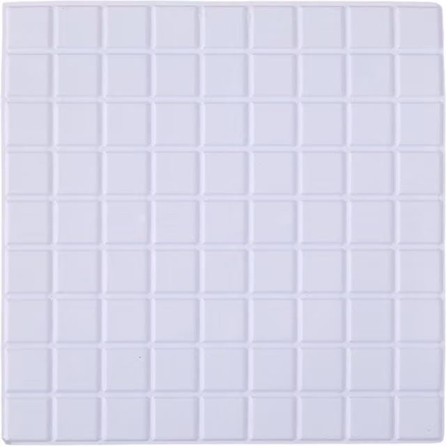 Livingandhome 10-Pack White 3D Self-Adhesive Faux-Tile Wall Stickers
