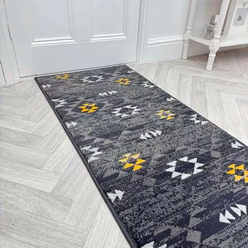 runrug Andes Hallway Runner Rug, Grey, W: 60 cm, L: 180 cm – 1