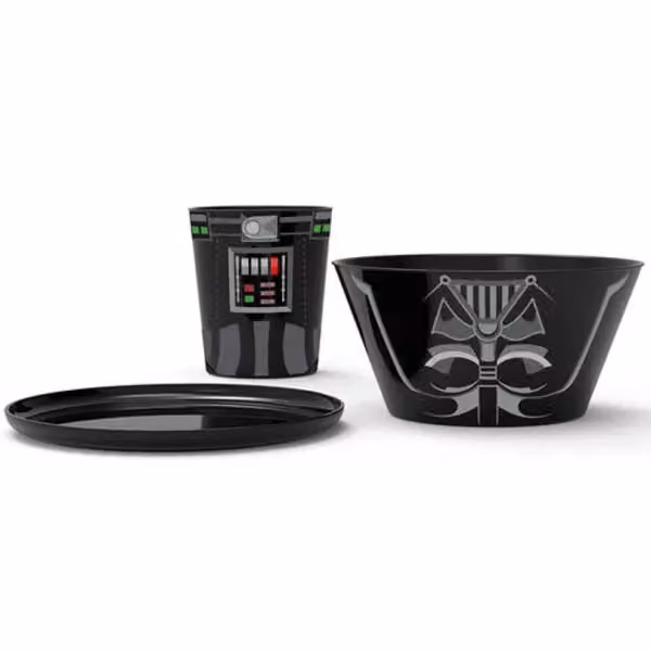 Hasbro Star Wars Darth Vader 3-Piece Stackable Melamine Meal Set in Black – 2