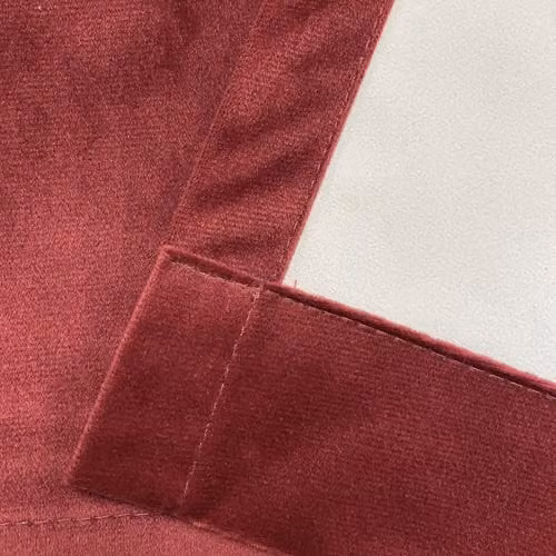 Enhanced Living Red Velvet 100% Blackout Thermal Tape Top Door Curtain Panel, W: 168 cm, H: 214 cm – 4