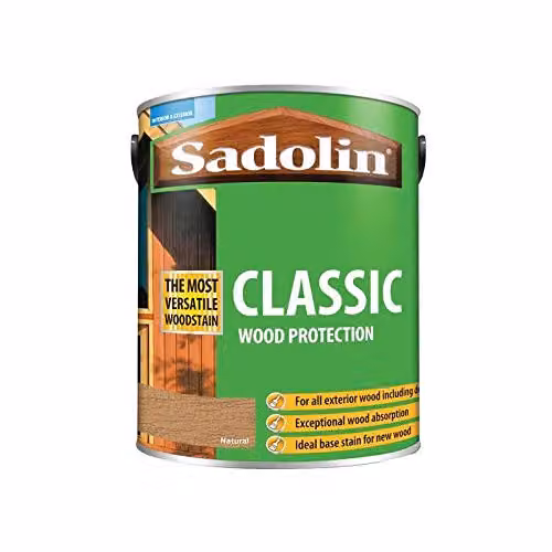 Sadolin Classic Natural Transparent Weatherproof Wood Protection, 5 l