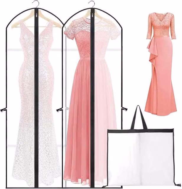 SPETLEK Extra Large Breathable Wedding Dress Bag in White, W/D/H: 60 x 60 x 180 cm