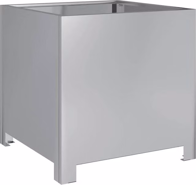 Berkfield Home Silver Galvanised Steel Garden Planter Tub, W/D/H: 40 x 40 x 40 cm – 1