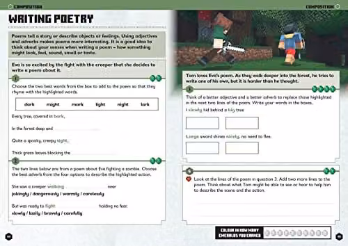 Collins Minecraft English Ages 6-7 Official Workbook for Children, Multicolour – 5
