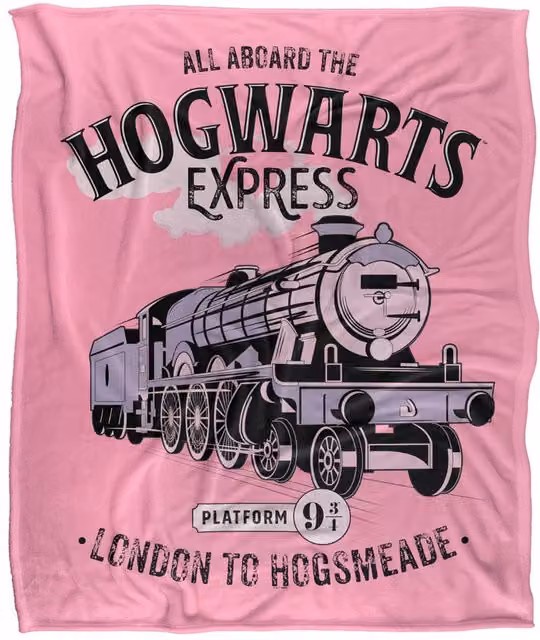 LOGOVISION Harry Potter All Aboard The Hogwarts Express Super Soft Fleece Throw Blanket, Multicolour, W: 91.44 cm, L: 147 cm – 5