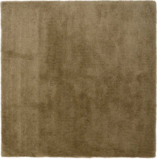 The Rug House Sage Green Shaggy Square Rug, W/D: 190 x 190 cm