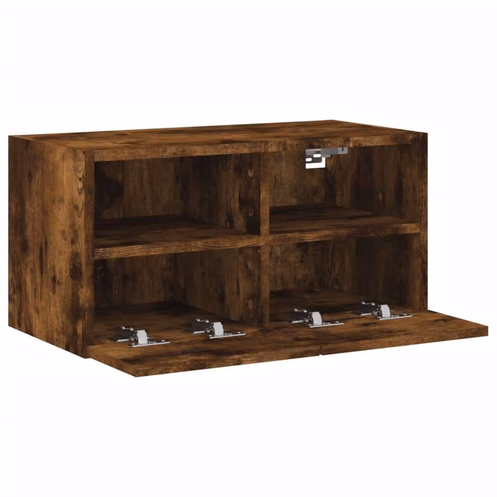 Berkfield Home Modern TV Wall Cabinet in Smoked Oak Brown, W/D/H: 60 x 30 x 30 cm – 5