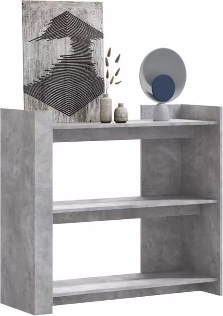 Berkfield Home Console Table in Concrete Grey, W/D/H: 100 x 35 x 90 cm – 1