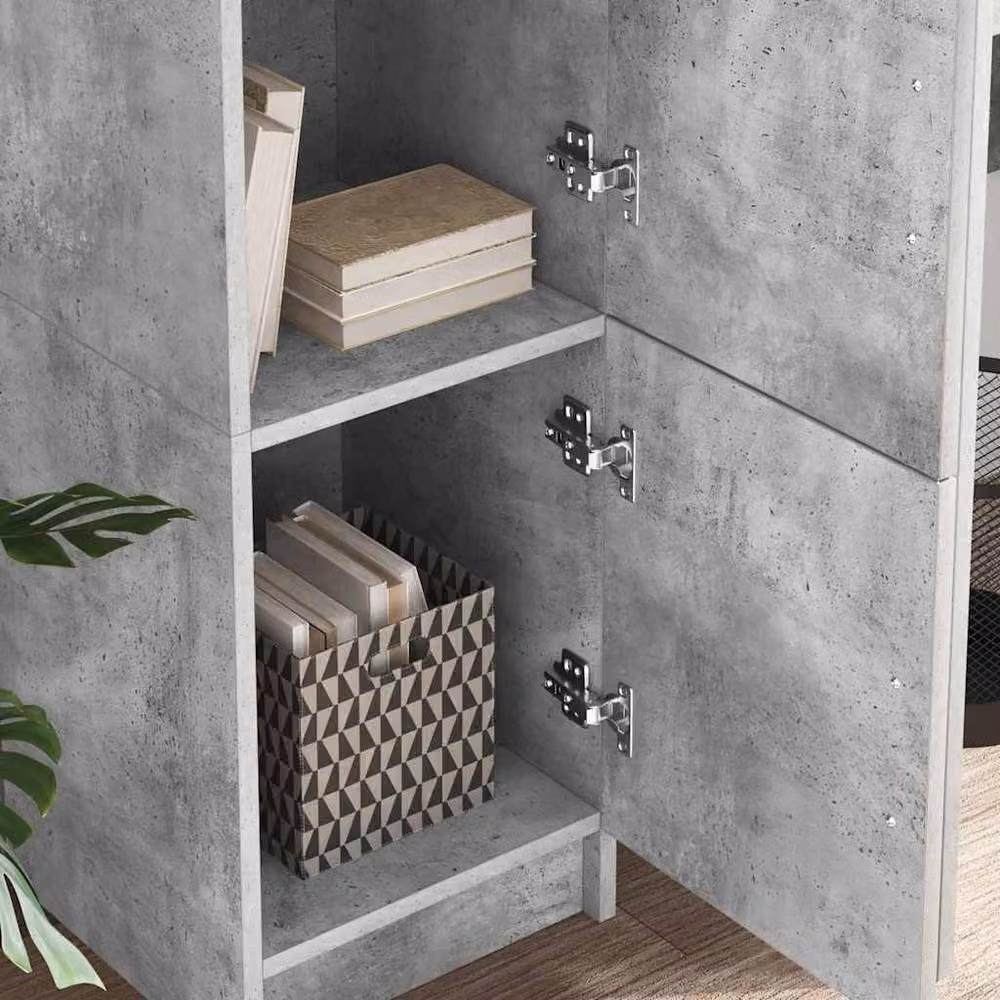 Berkfield Home Grey Concrete Effect Minimalist Sideboard – 2