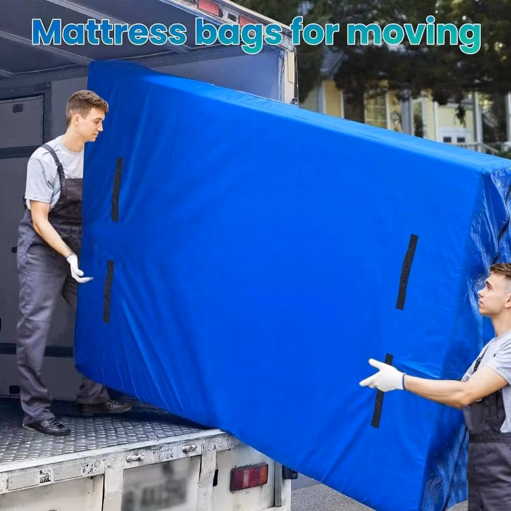 SPETLEK Heavy Duty Super King Mattress Moving Cover in Blue – 2