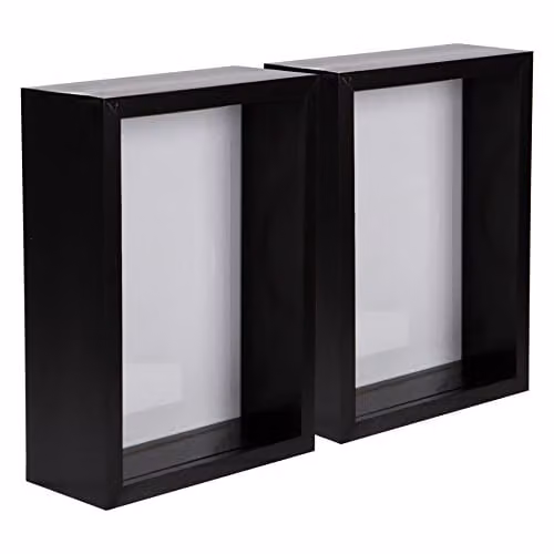 Nicola Spring Black Rectangular 3D Deep Box Photo Frames, Pack of 5, 5 x 7 inch – 1