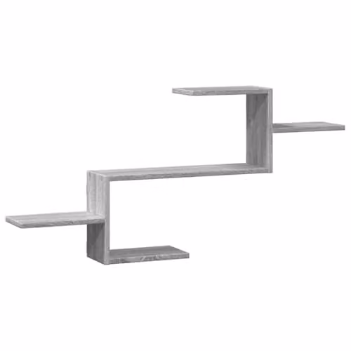 vidaXL Wall Mounted Shelf in Grey Sonoma, W: 104 cm, D: 15 cm, H: 49 cm