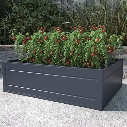 Garden Gear Dark Grey Raised Garden Bed, W/D/H: 100 x 80 x 60 cm