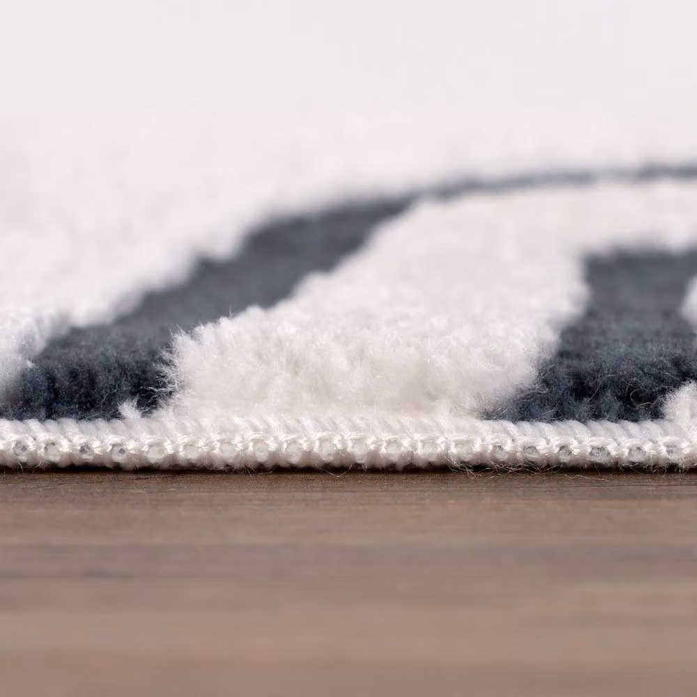 THE RUGS Loft Curved Line Navy Blue Soft Pile Area Rug, W: 80 cm, L: 150 cm – 6