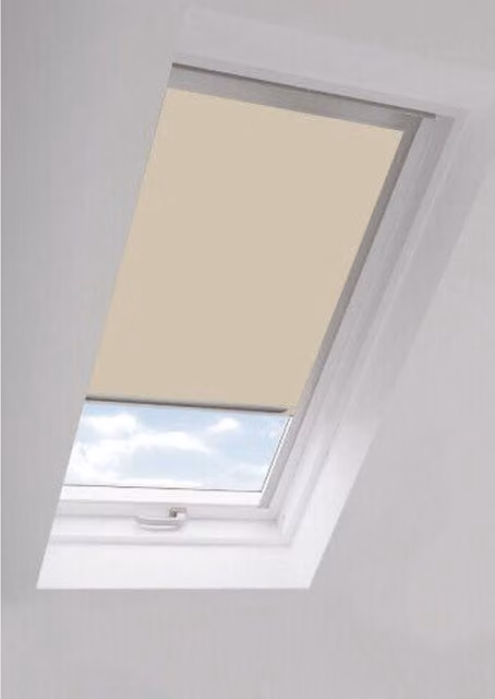 New Edge Blinds Grace Cream Thermal Out Skylight Roller Blinds for Velux Roof Windows G Codes, W: 134 cm, H: 160 cm