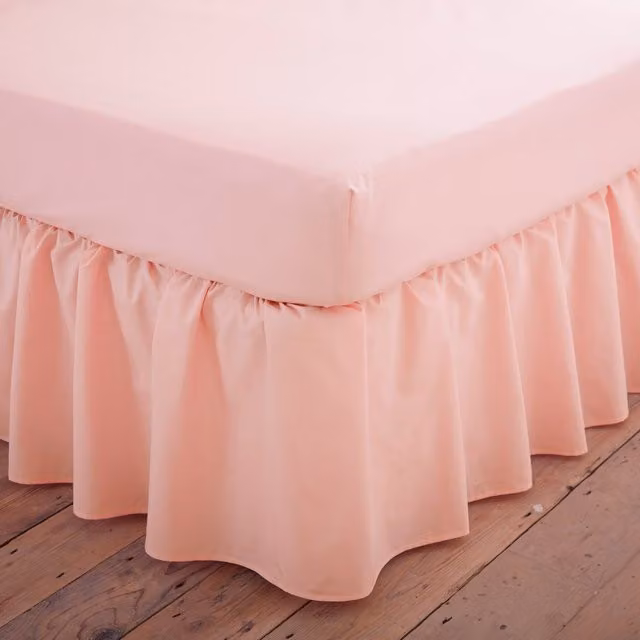 Charlotte Thomas Poetry Plain Dye Valance Sheet in Peach/Pink, Double