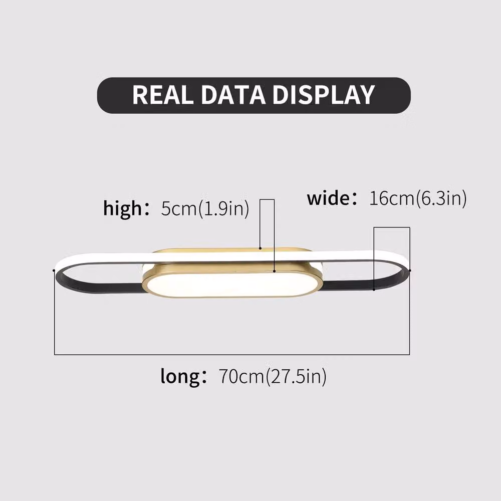 NIVOR 24W Linear Dimmable LED Ceiling Light with Remote Control in Gold/Brass – 2