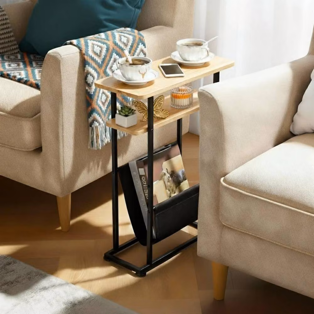 FORGEVIO Oak Small Side Table, W/D/H: 43.15 x 18.0 cm x 55.0 cm – 4