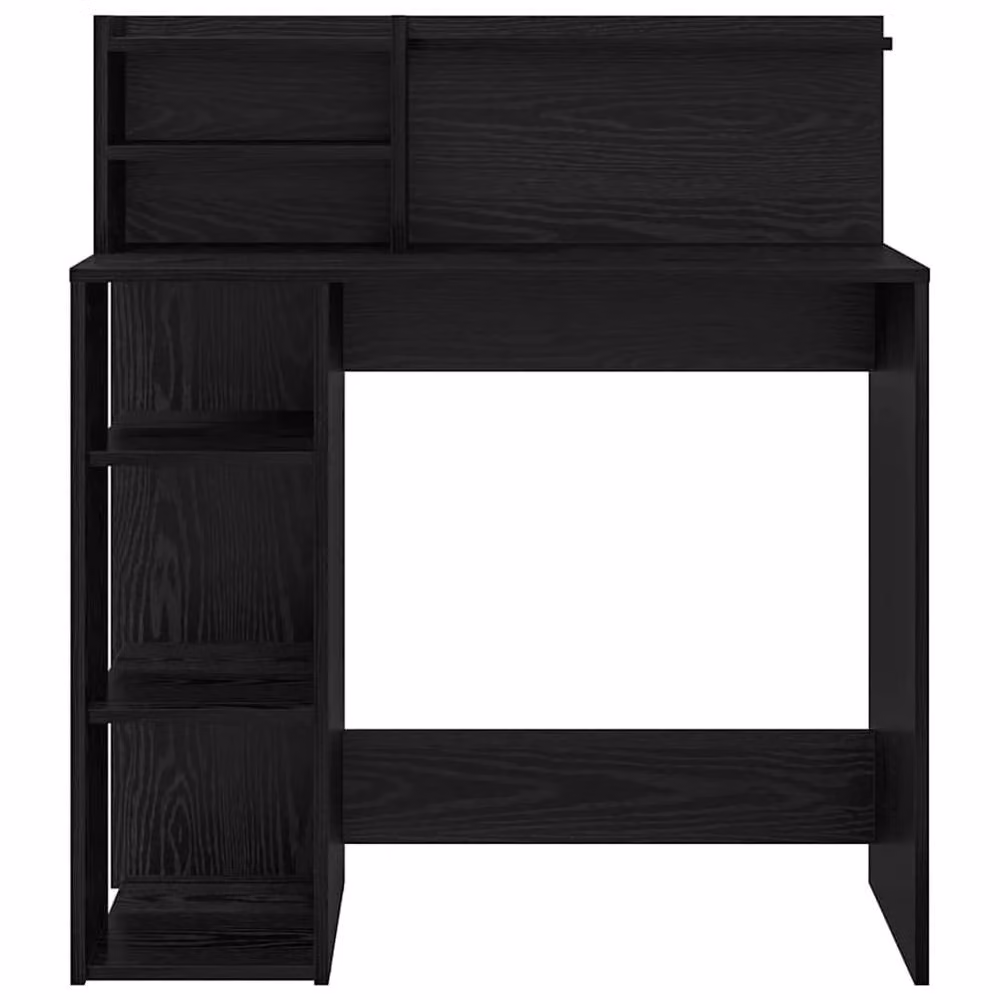 Berkfield Home Modern Writing Desk with Storage in Black Oak, W/D/H: 90 x 48 x 101.5 cm – 5