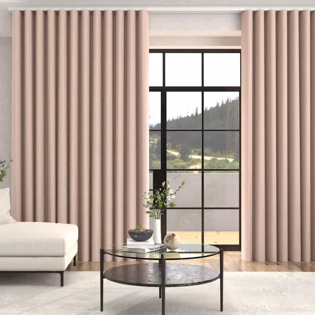 Terrys Manco Textured Stripe Made To Measure Blackout Curtains in Pink