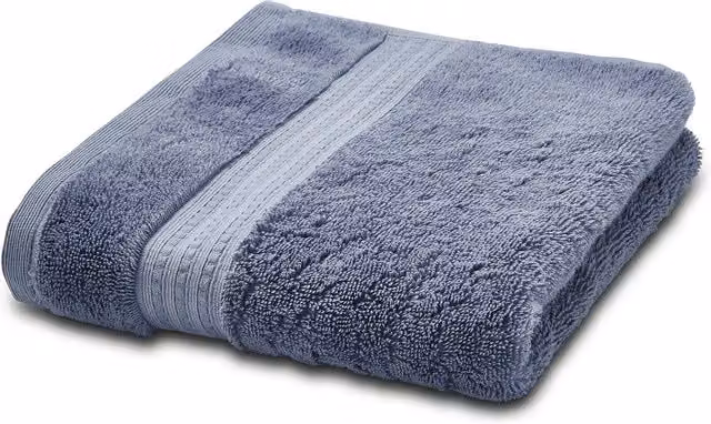 Bedeck 1951 Alessa Fluffy Cotton Hand Towel, Grey Blue
