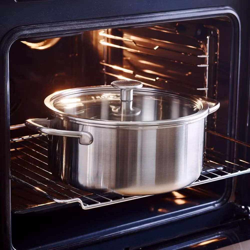 KitchenAid Tri-Ply Stainless Steel Casserole with Lid, Silver, Diameter: 24 cm – 2