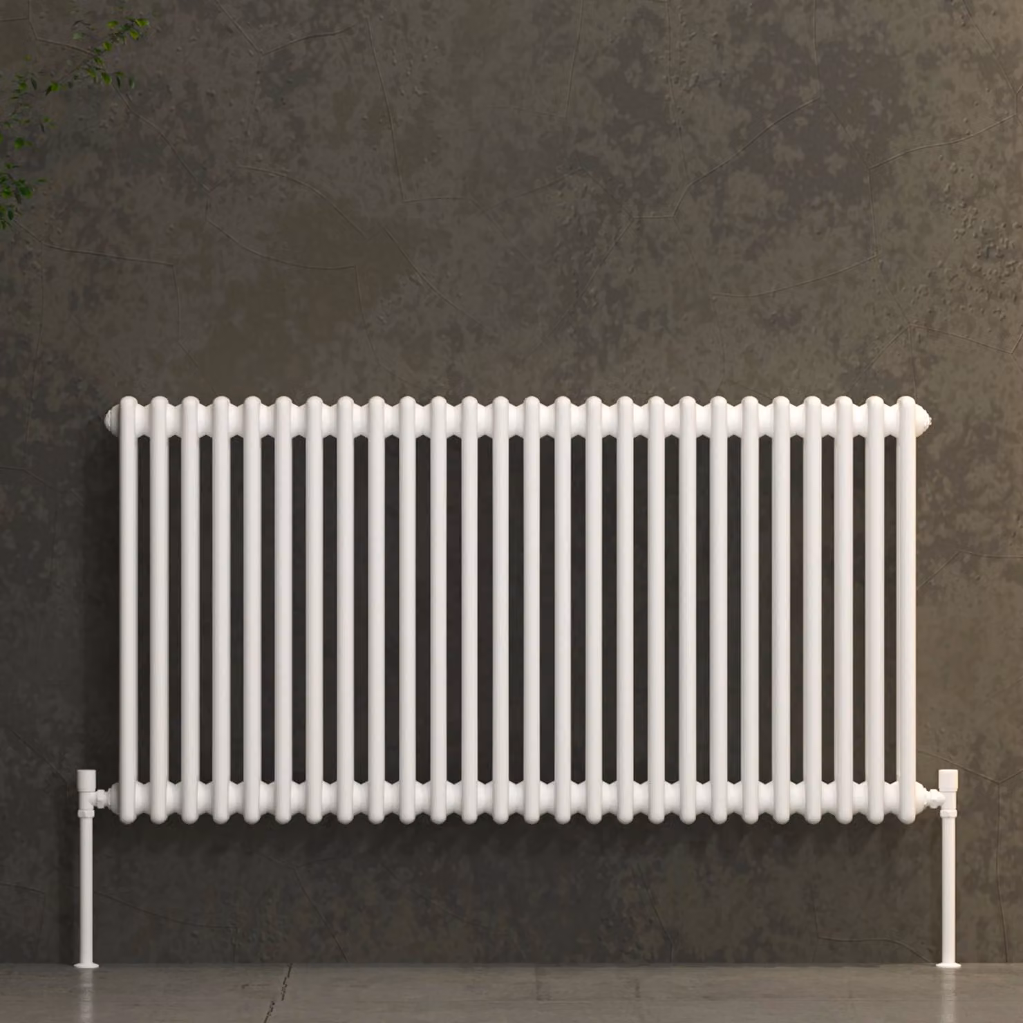 Fluxx White Horizontal Triple Column Wall Mounted Radiator, W: 101.0 cm, H: 60.0 cm