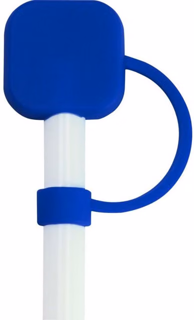 Floso Sip Silicone Straw Protector in Blue