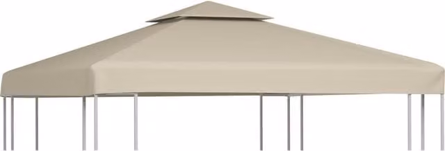 Berkfield Home Beige PVC-Coated Gazebo Canopy Replacement, W 3 x D 3 m
