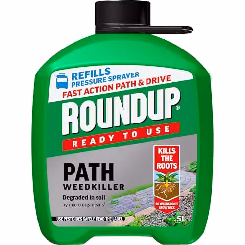 Roundup Path Weedkiller Ready to Use Refill for Pressure Sprayer, 5 l