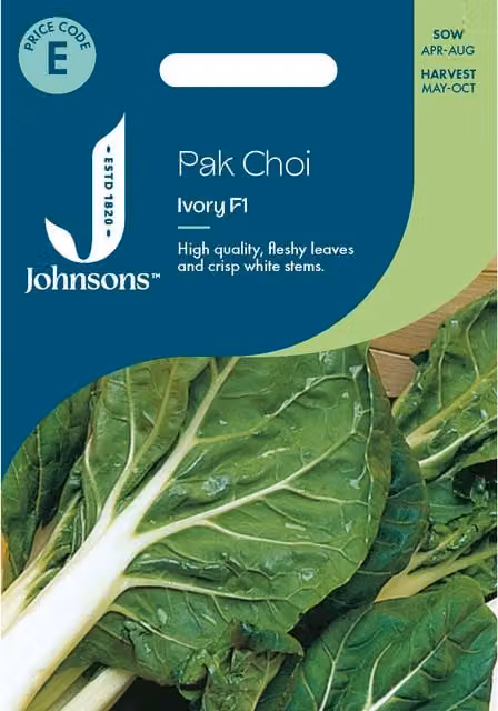 Johnsons Seeds Pak Choi Ivory Vegetable Seeds