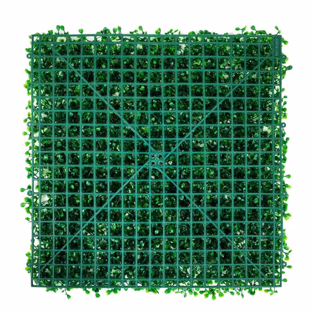 VEVOR Lush Artificial Boxwood Panel Green Grass Wall W/D/H: 25.4 x 25.4 x 2.54 cm – 9