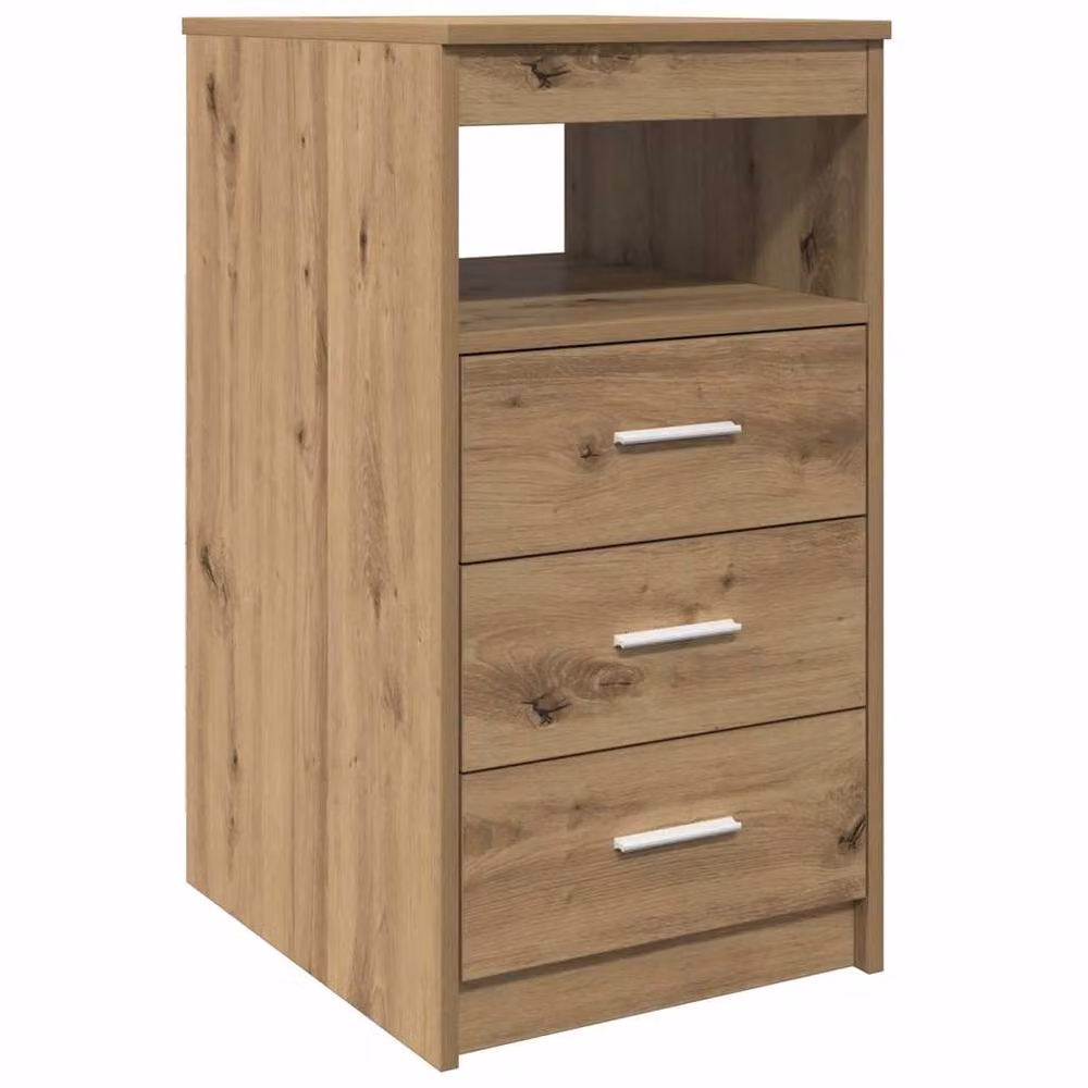 Berkfield Home Artisan Oak Decorative Drawer Cabinet in Brown, W: 40 cm, D: 50 cm, H: 76 cm – 2