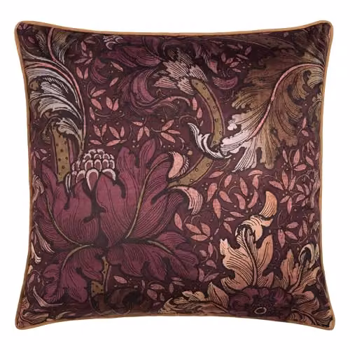 Laurence Llewelyn-Bowen Morris Major Chintz Velvet Filled Cushion, Red, W/D/H: 55 x 55 x 55 cm – 3