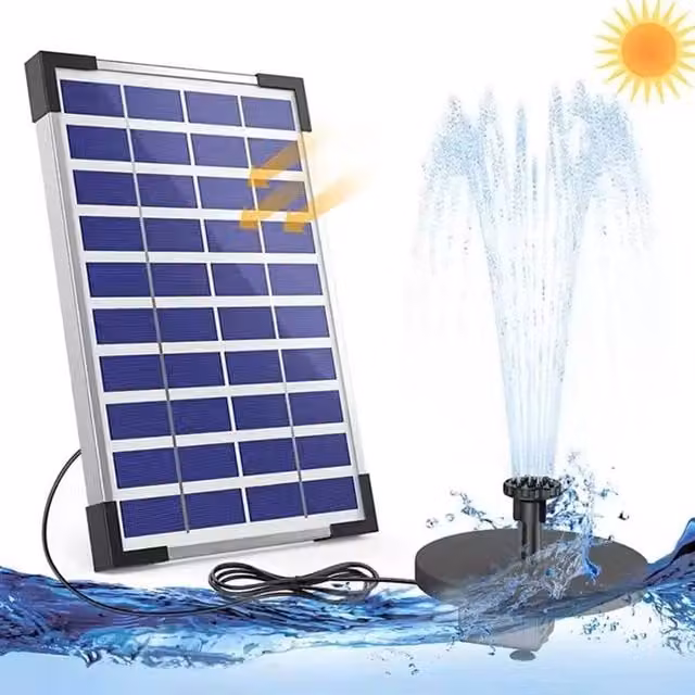 SPETLEK Solar Powered Water Pump Fountain for Gardens and Pools, Blue, 0.6m2
